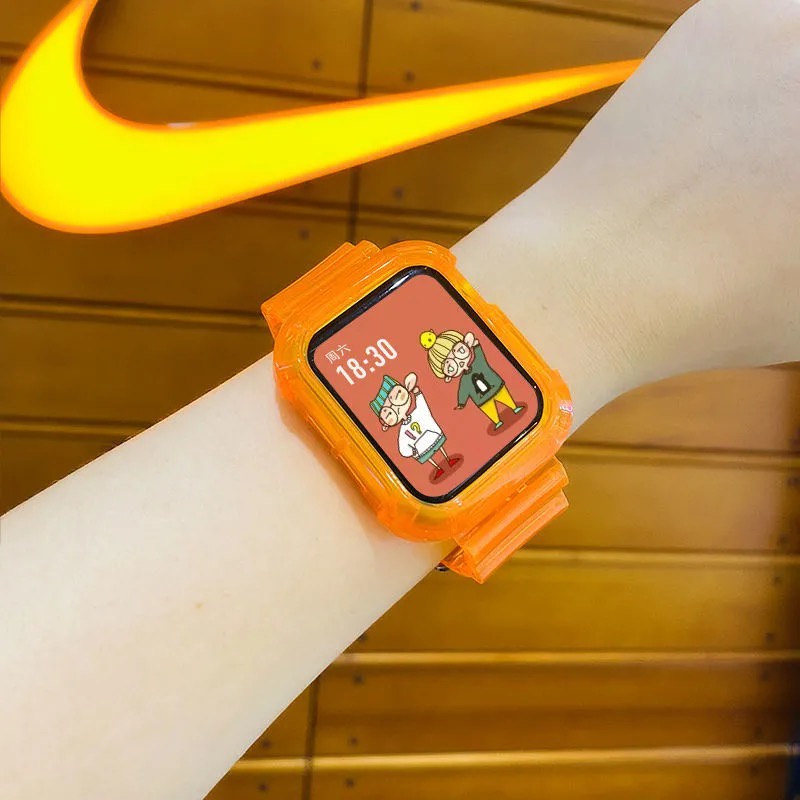 Sport Strap for Apple Watch strap Series 7 SE 6 1 2 3 4 5 silicone