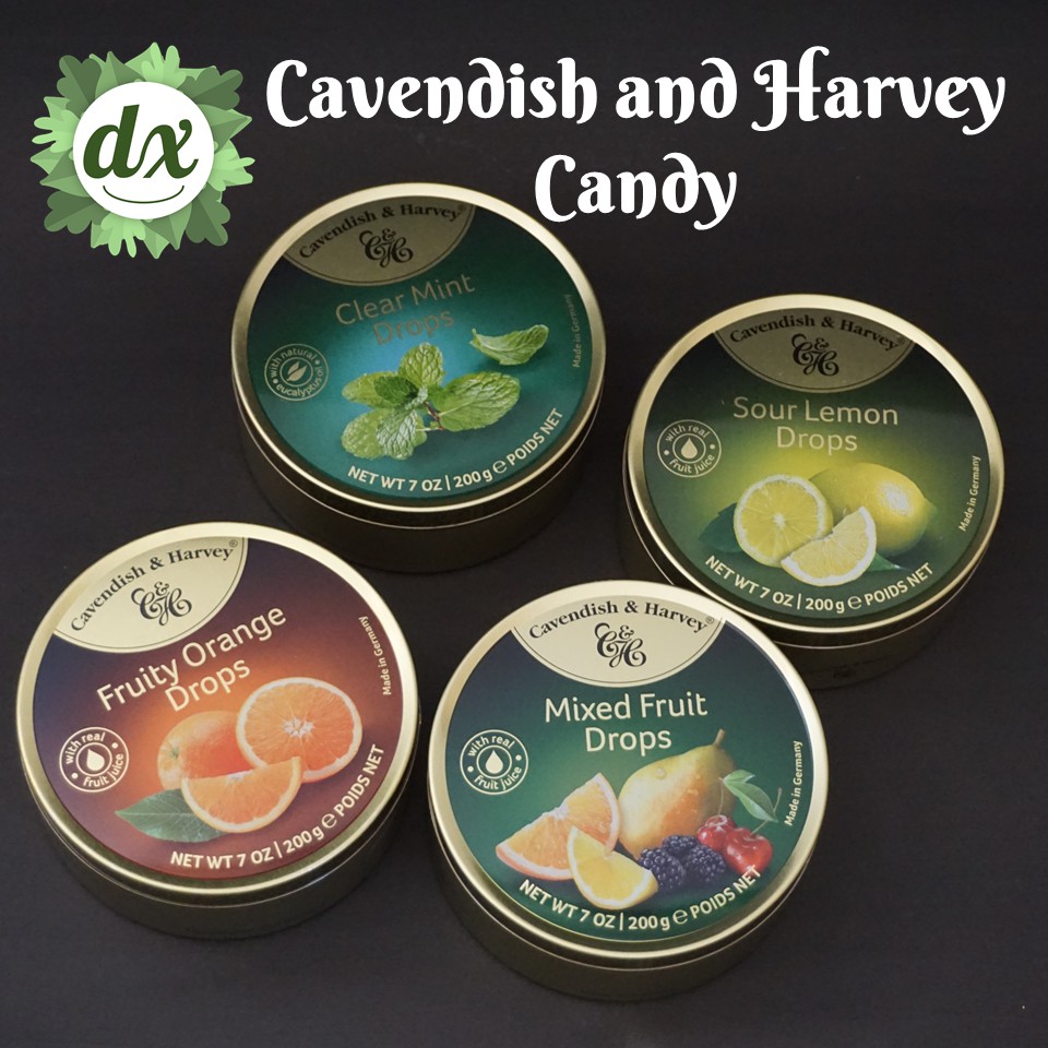 Cavendish And Harvey Candy Fruit Hard Candy Tin 5.3 Ounces Imported