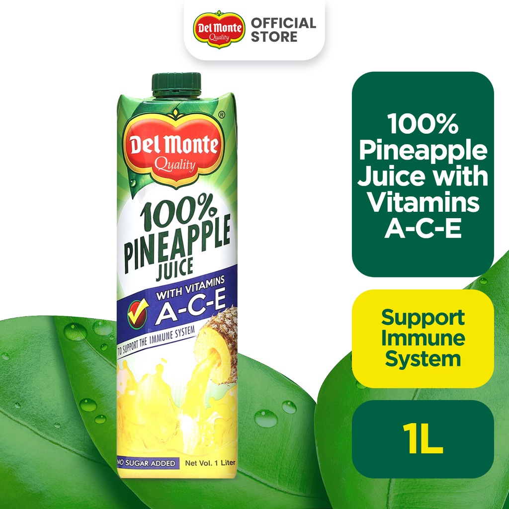DEL MONTE 100 Pineapple Juice with Vitamin ACE to Boost the Immune