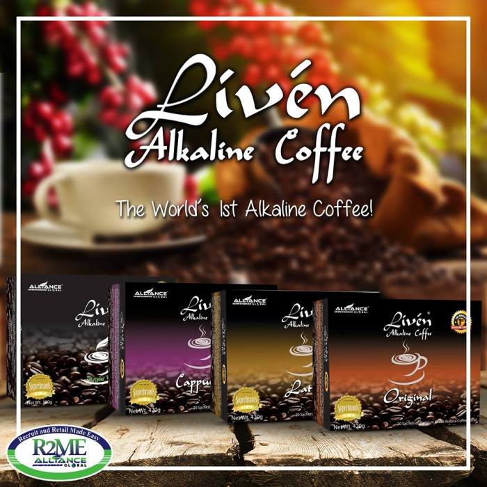LIVEN Alkaline Coffee (Cappucino/Original/Latte) 5 sachets per pack AIM