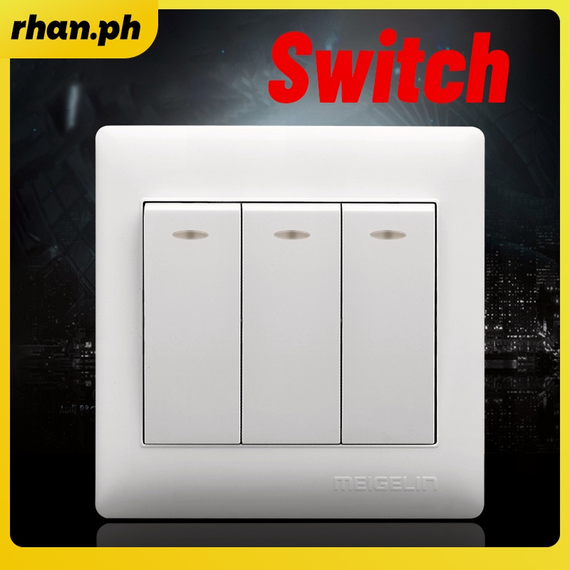 Switch Push Button 1/2/3 Home Improvement Wall Light Switch Panel