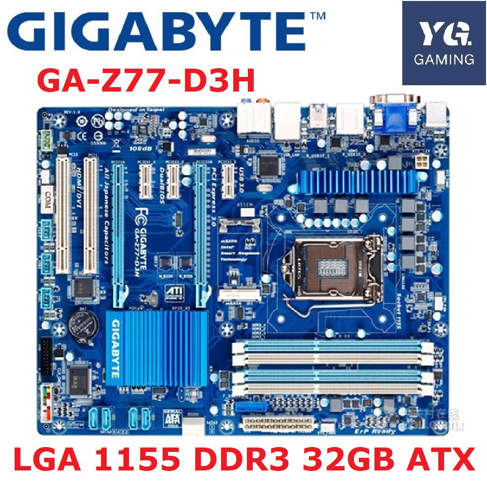 GIGABYTE GAZ77D3H DH3 Desktop Motherboard Z77 Socket LGA 1155 DDR3