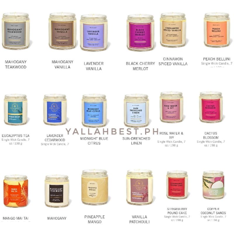 Bath & Body Works Single Wick Candles Shopee Philippines