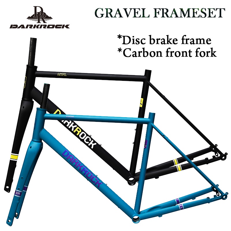 New DARKROCK Gravel Frame 700C*42C CRMO steel 4130 Frame and Carbon