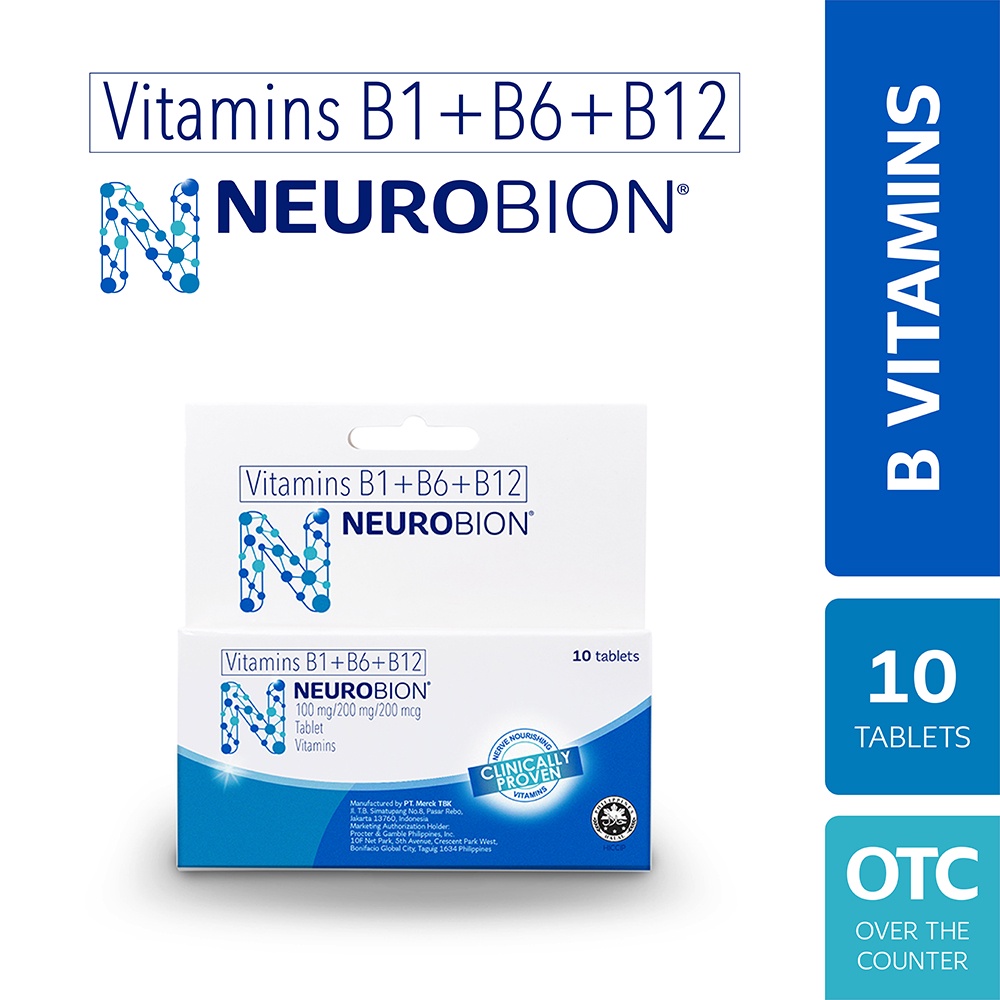 Neurobion Forte B Vitamins (B1+B6+B12) Tablet 10s Nerve Care presyo ₱231