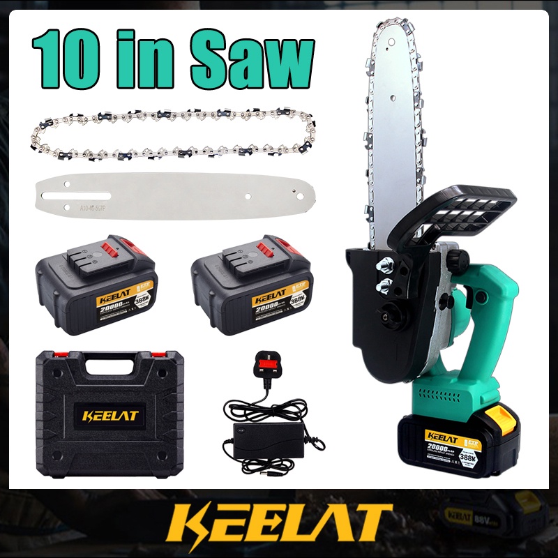 KEELAT 288VF Cordless Chainsaw 10/8 inch Chain saw Tree Cutter Electric