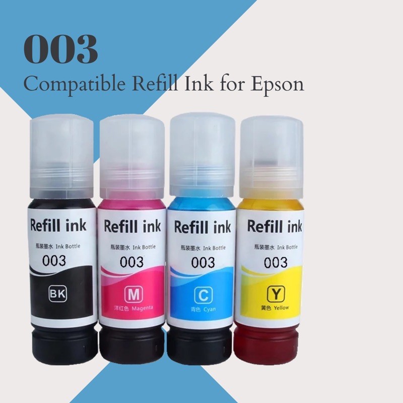 Brand New Compatible Ink 003 For Epson L3110 L3150 Refill Ink Shopee Philippines