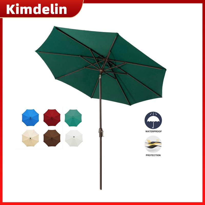 Kimdelin 9Ft Patio Umbrella Outdoor Umbrella with 8 Sturdy Ribs(NO BASE