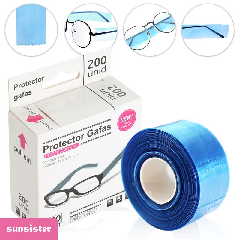 SUN Disposable Eyeglass Sleeves Eyeglass Protector Sleeves for Hair Dye