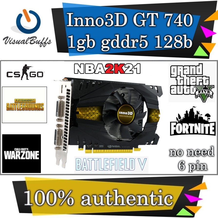 Video card Inno3d GT 730 740 1gb 2gb gddr5 GTX 650 1gb