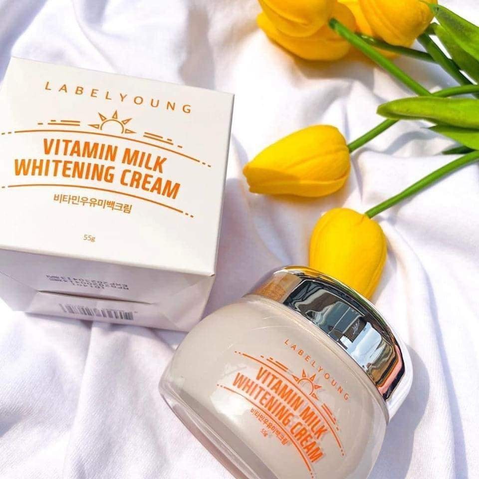 Fresh face Cream Label Young LABELYOUNG Vitamin Milk Whitening Cream