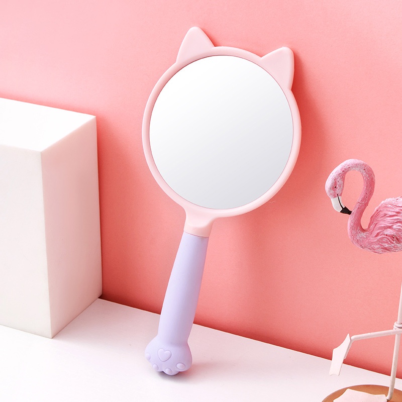 Handheld Makeup Mirror Desktop Beauty Salon Mirror Cat Claw Hand Mirror