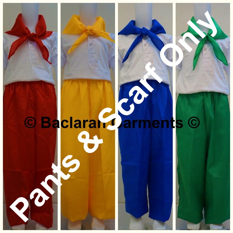 (PANTS & SCARF ONLY) LINGGO NG WIKA COSTUME KATIPUNERO KIDS/ADULTS