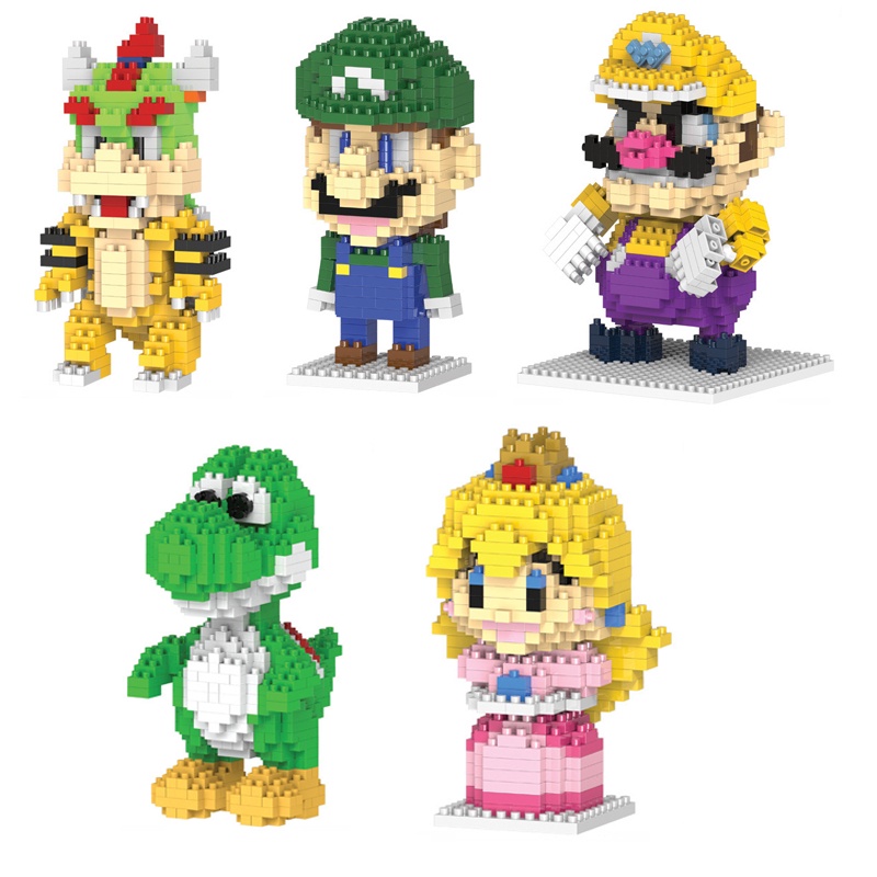 Super Mario Classic Model Building Block Mario Bros Bowser Luigi Wario