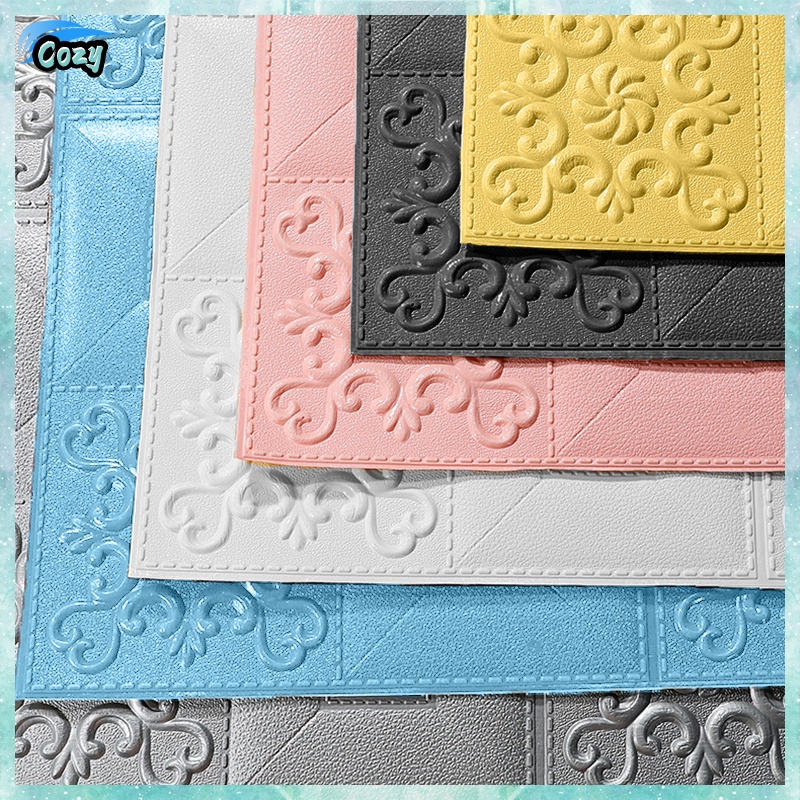 Big Size 70x70cm 3D Ceiling Wallpaper Foam Bricks Wall Sticker Foam