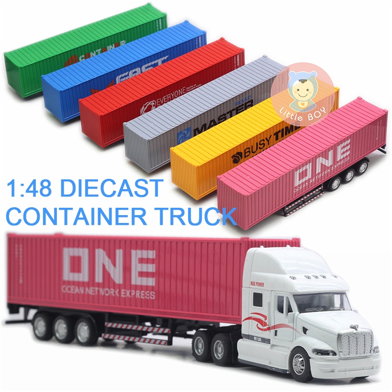 Alloy toy car 148 American truck Container trailer Container truck