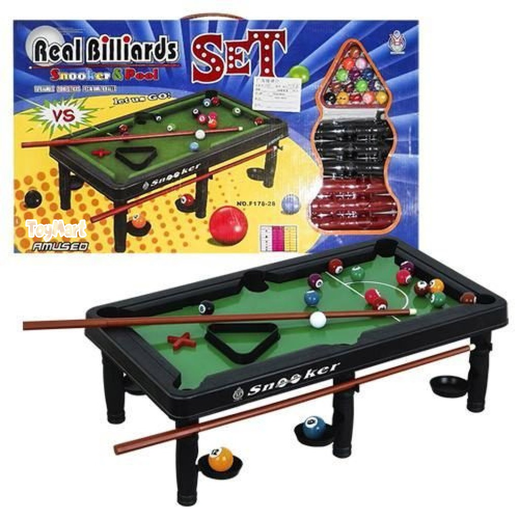 Billiard Sport Toy Snooker & Pool 41cm*32cm (1 Triangle, 2 Cue Sticks