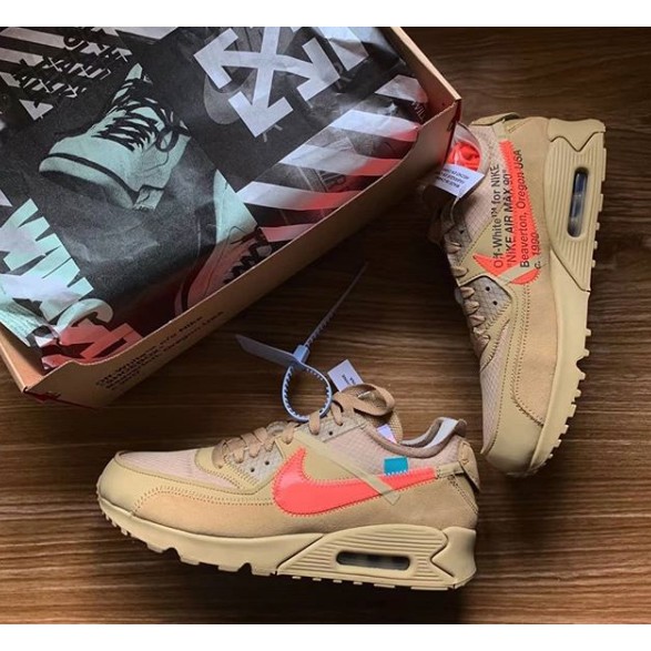 Off White X Nike Airmax 90 Desert One Shoes Shopee Philippines