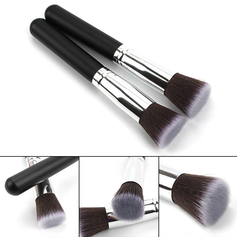 UIEEPGP Soft Kabuki Face Foundation Powder Contour Concealer Flat Top Makeup Brush Shopee