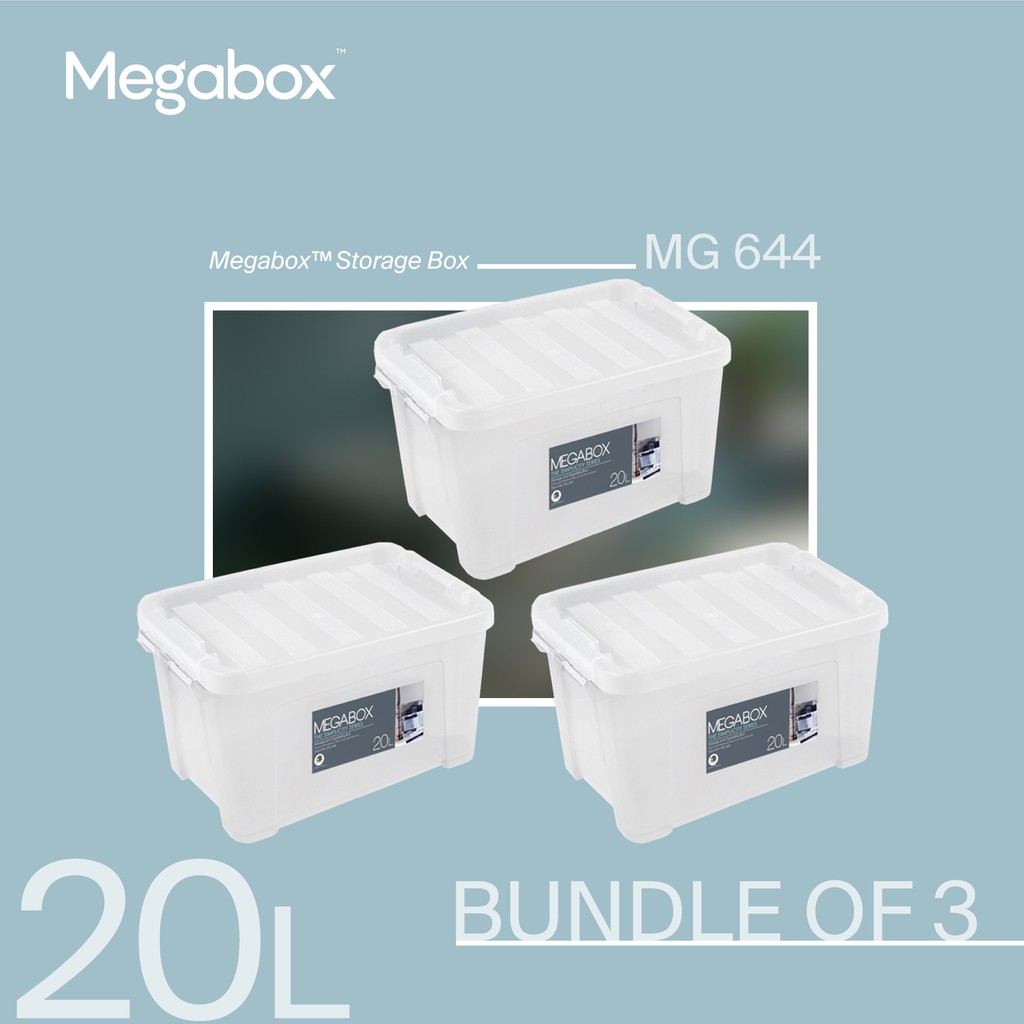 Megabox MG 644 20L Storage Box (Bundle of 3) Shopee Philippines