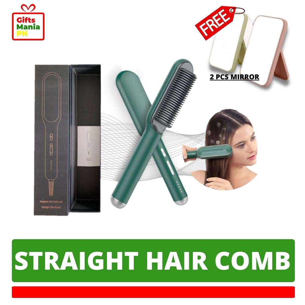 Home Use Use Ionic Thermal Hair Styling Brush 2 in 1 Straighten Curl