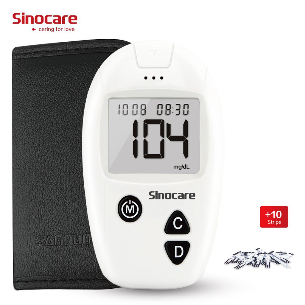 Sinocare SafeAccu Diabetic Test Kit Blood Glucose Sugar Monitor