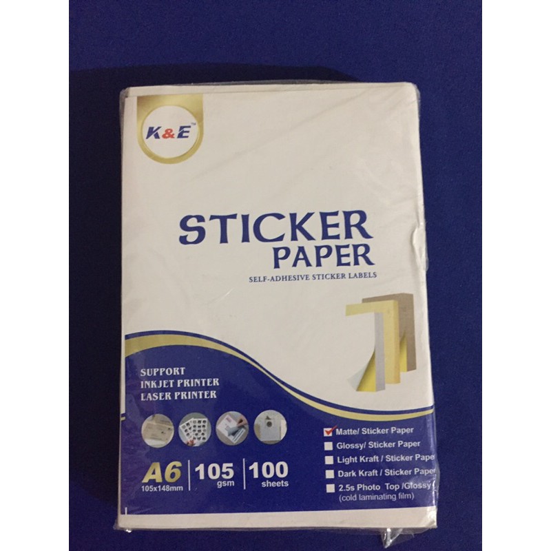 Waybill A6 Sticker Paper Matte Quality 100pcs Shopee Philippines
