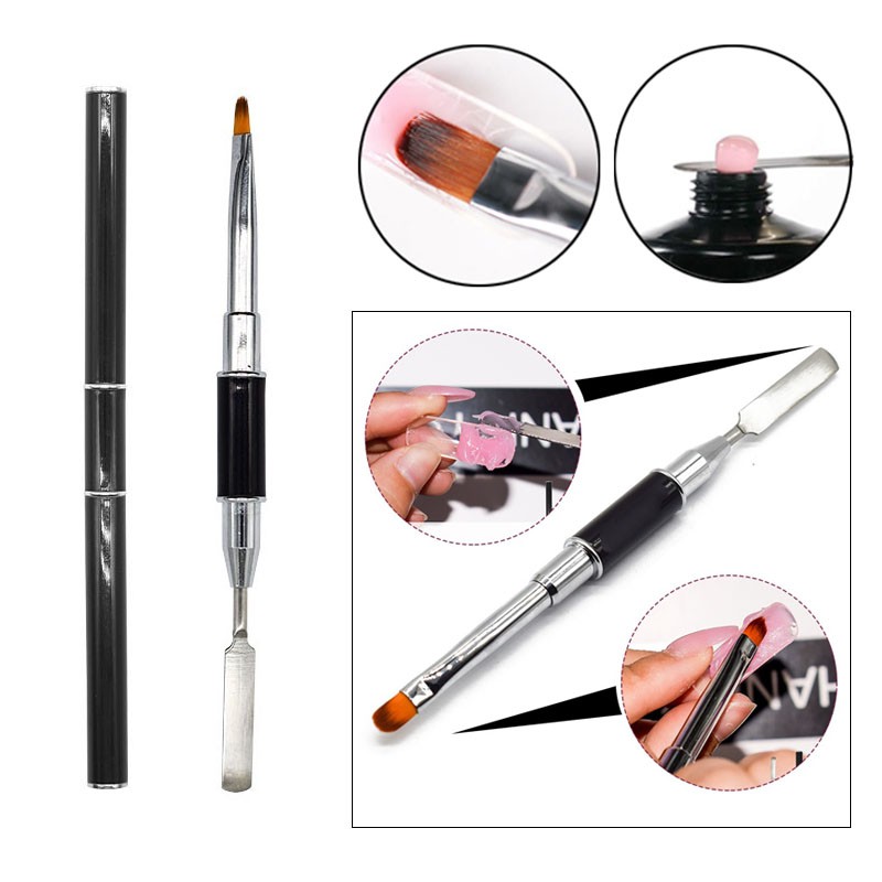 Multifunctional DoubleUsed Brush Litle Spatula Extension Gel Nail