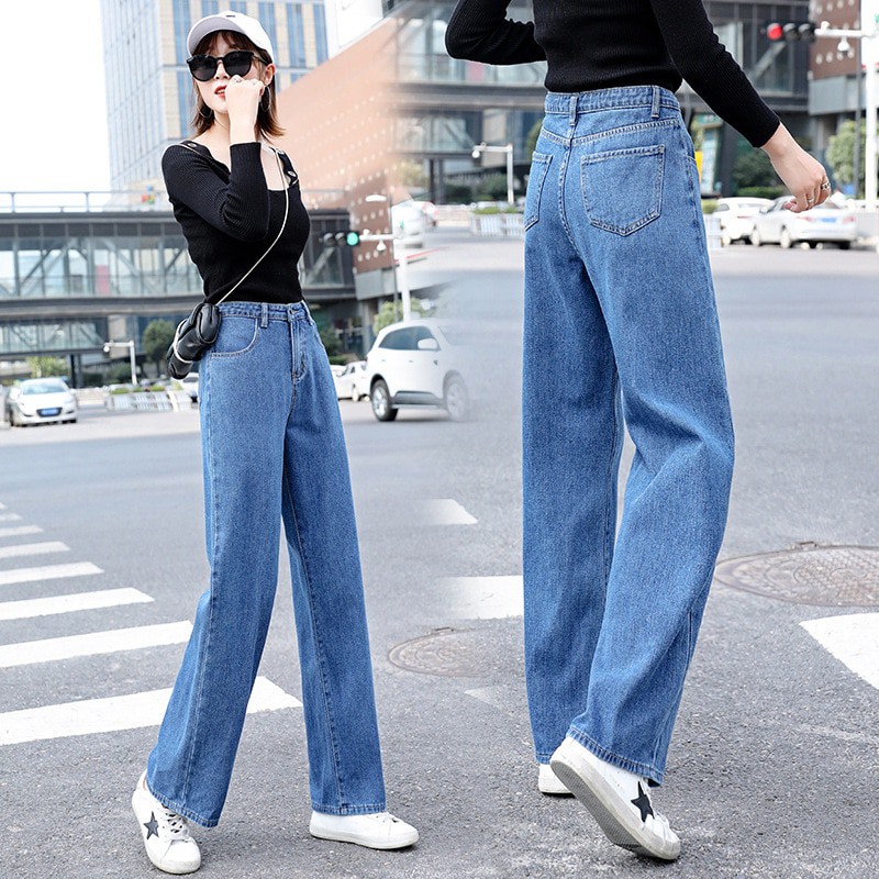 NEW ARRIVAL FASHION MOM JEANS wide leg high waist jeans woman korean
