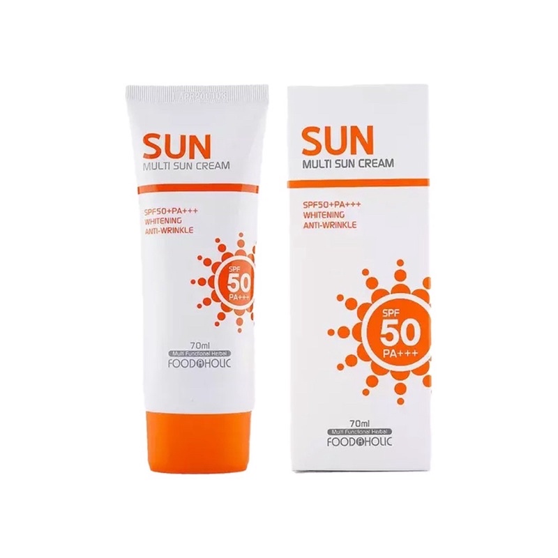 FOODAHOLIC Sunscreen Multi Sun Cream SPF 50+ PA +++ 70ml Shopee