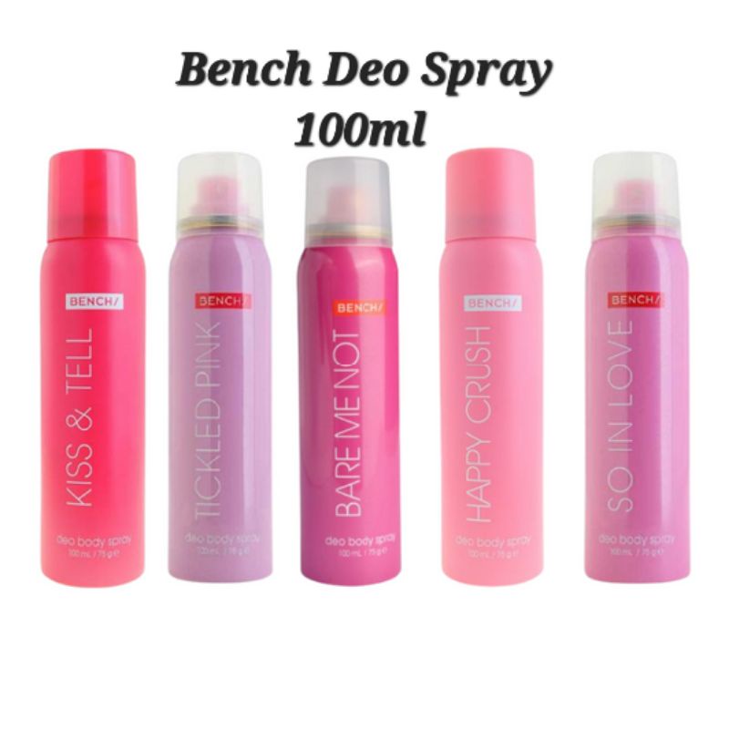 BENCH/Deo Body Spray 100ml Sold per piece (Pink collection) Shopee