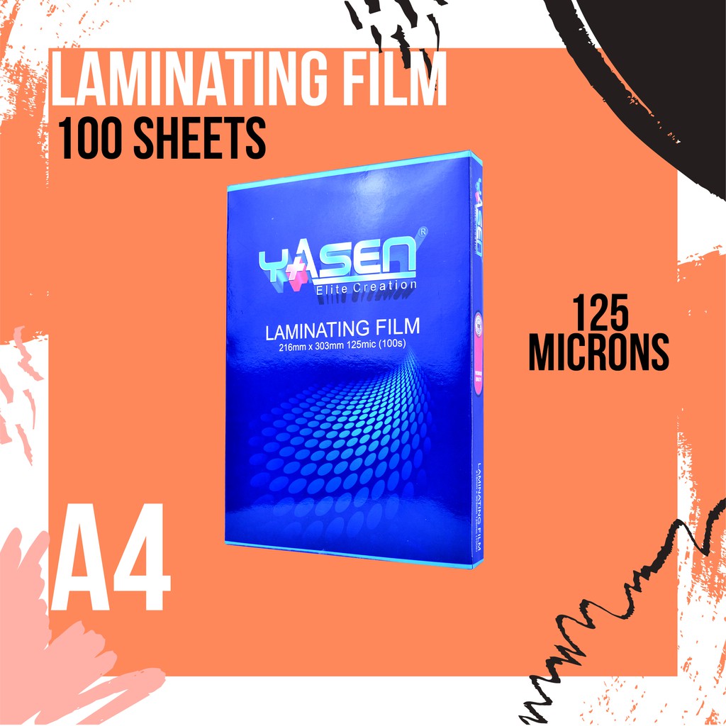 Yasen Laminating Film A4 125 / 250 Microns (100 Sheets) Shopee