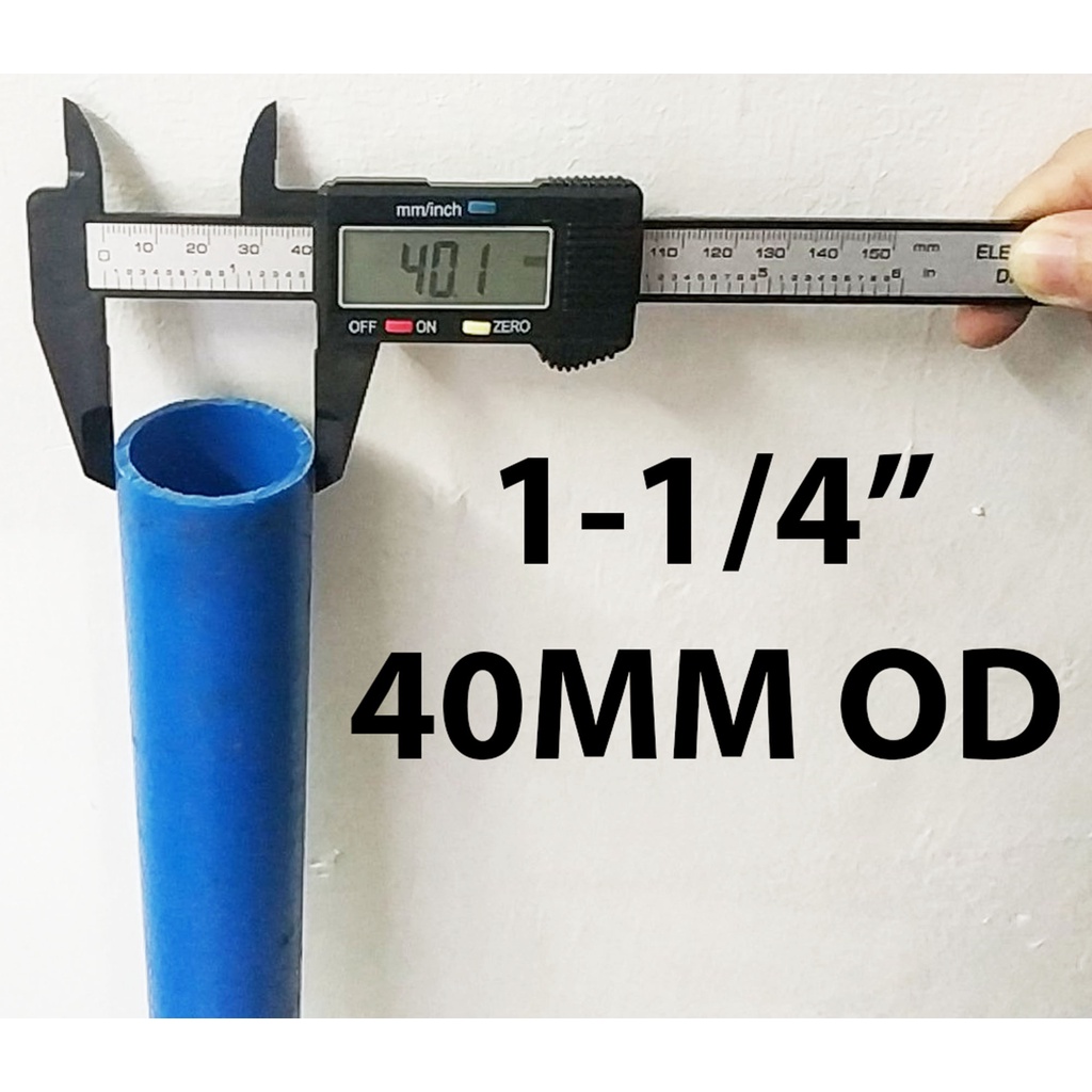 PVC PIPE 11/4" X 1/2 METER LONG BLUE FOR CLEAN WATER ( 40MM OUTSIDE