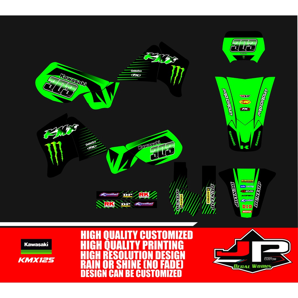 KAWASAKI KMX 125 FULL DECALS Shopee Philippines