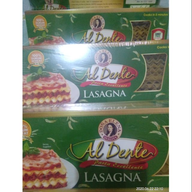 AL Dente Lasagna Pasta Eccellente Shopee Philippines