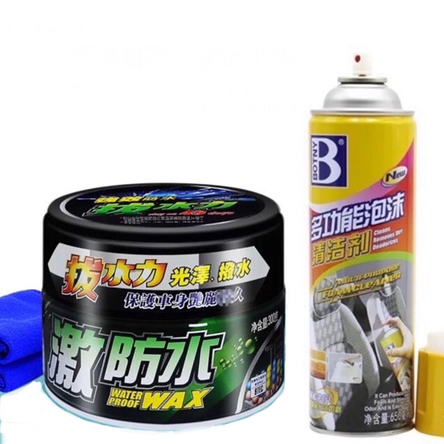 Botny Waterproof wax bundled with all purpose foam Cleaner Shopee Philippines
