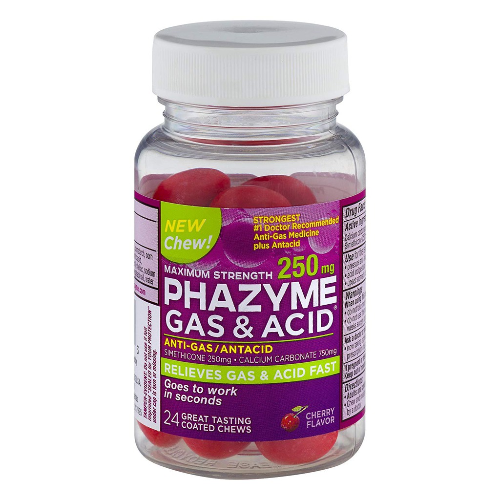 Phazyme Maximum Strength Gas & Acid Relief Cherry 250 mg