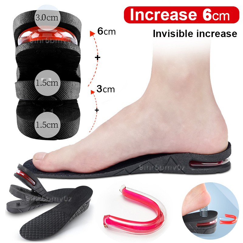Height Increase heel Insoles 3layer Air Cushion Heel
