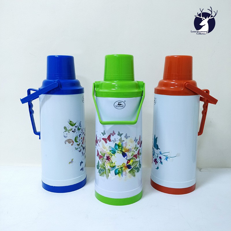 GOLDEN DEER PLASTIC THERMOS 2.2L & 3.2L / PLASTIC THERMOS VACUUM FLASK