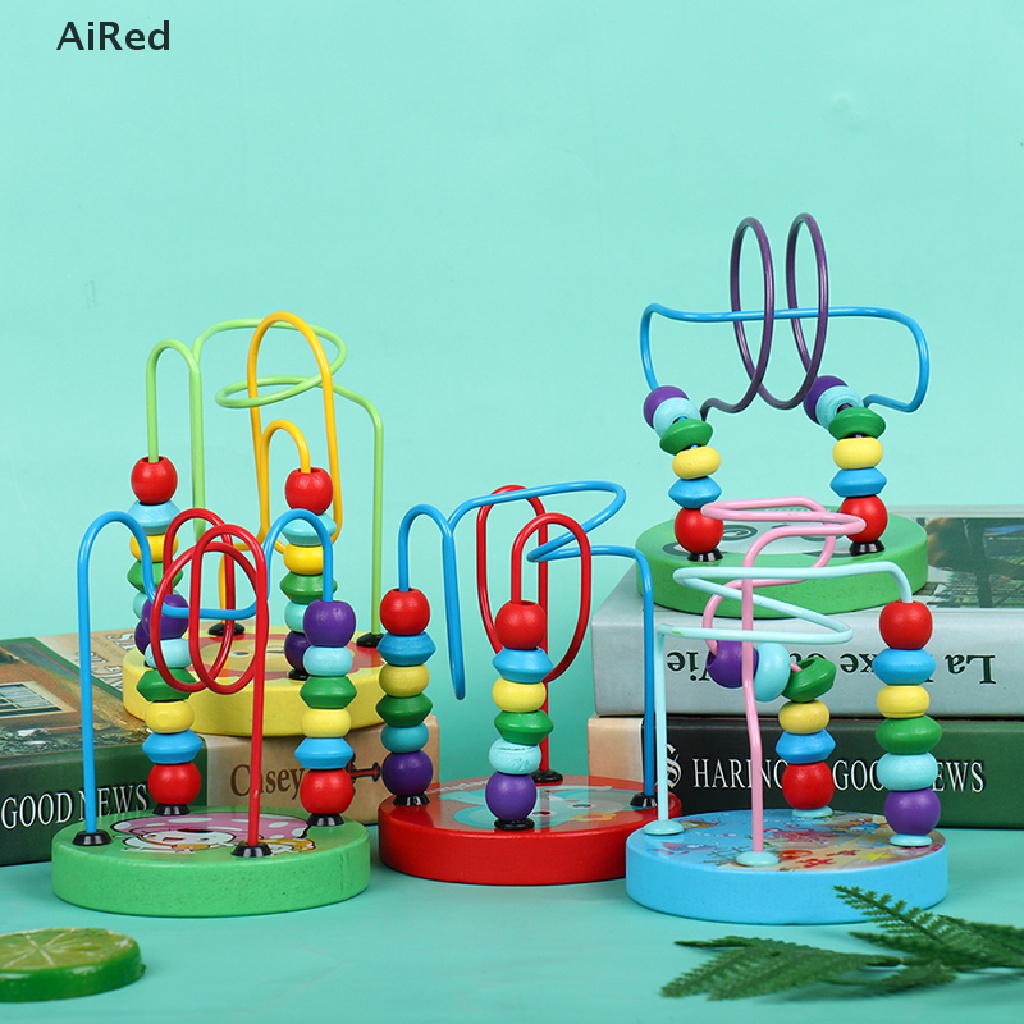 AiRed Circles Bead Wire Maze Educational Wood Puzzles Toddler