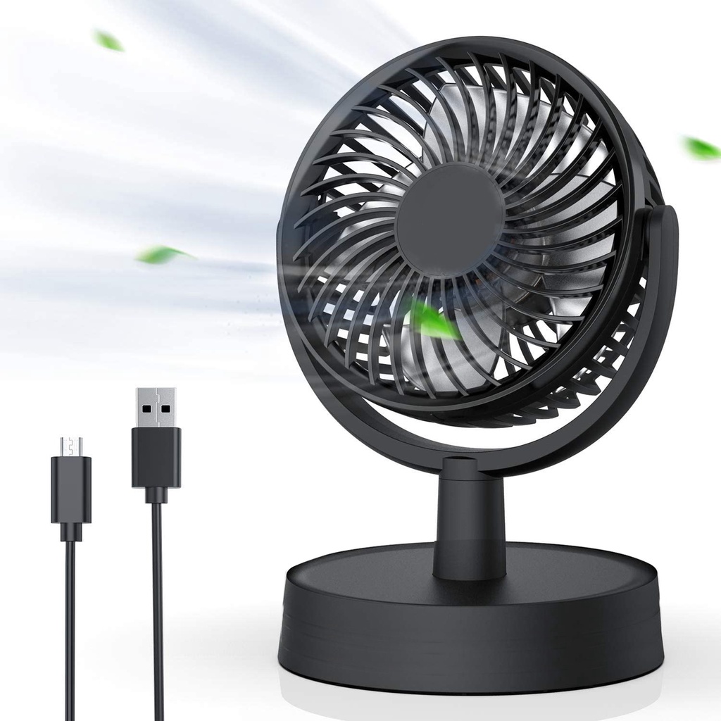 Mini Desk Fan, USB Powered Desktop Fan Small but Powerful Strong