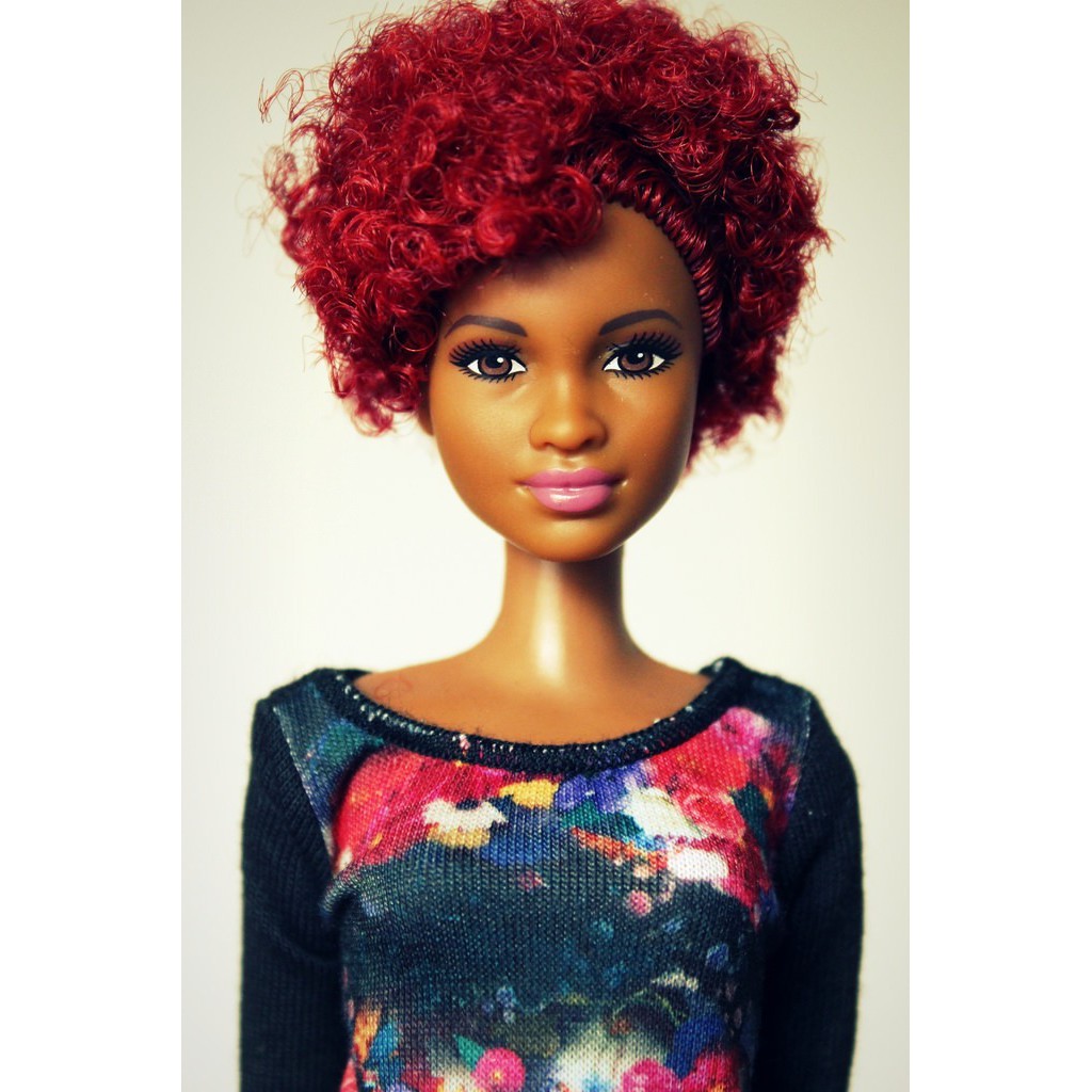 Barbie Fashionistas Doll 33 Short Curly Red Hair Fab Fringe Tall Body