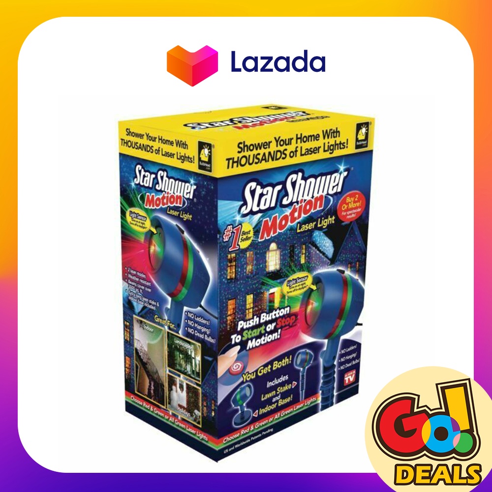 LASERLIGHT Christmas Waterproof Laser Star Lights Projector Shower