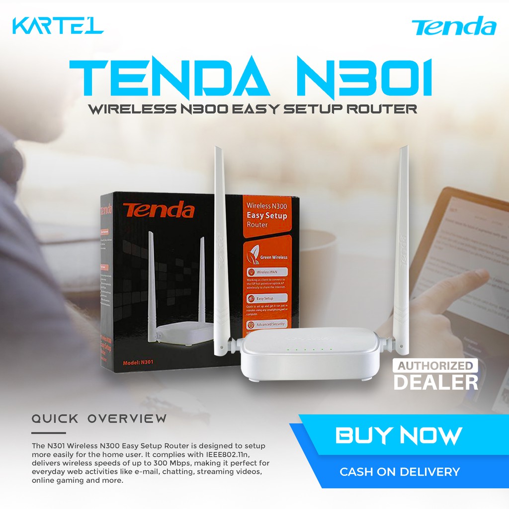 Tenda N301 Wireless WIFI Router (English Firmware
