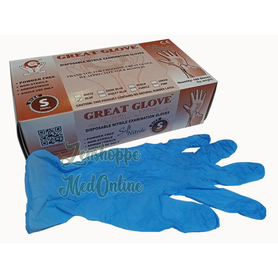 GREAT GLOVE Nitrile Examination Gloves (Available in 25pcs repacked or