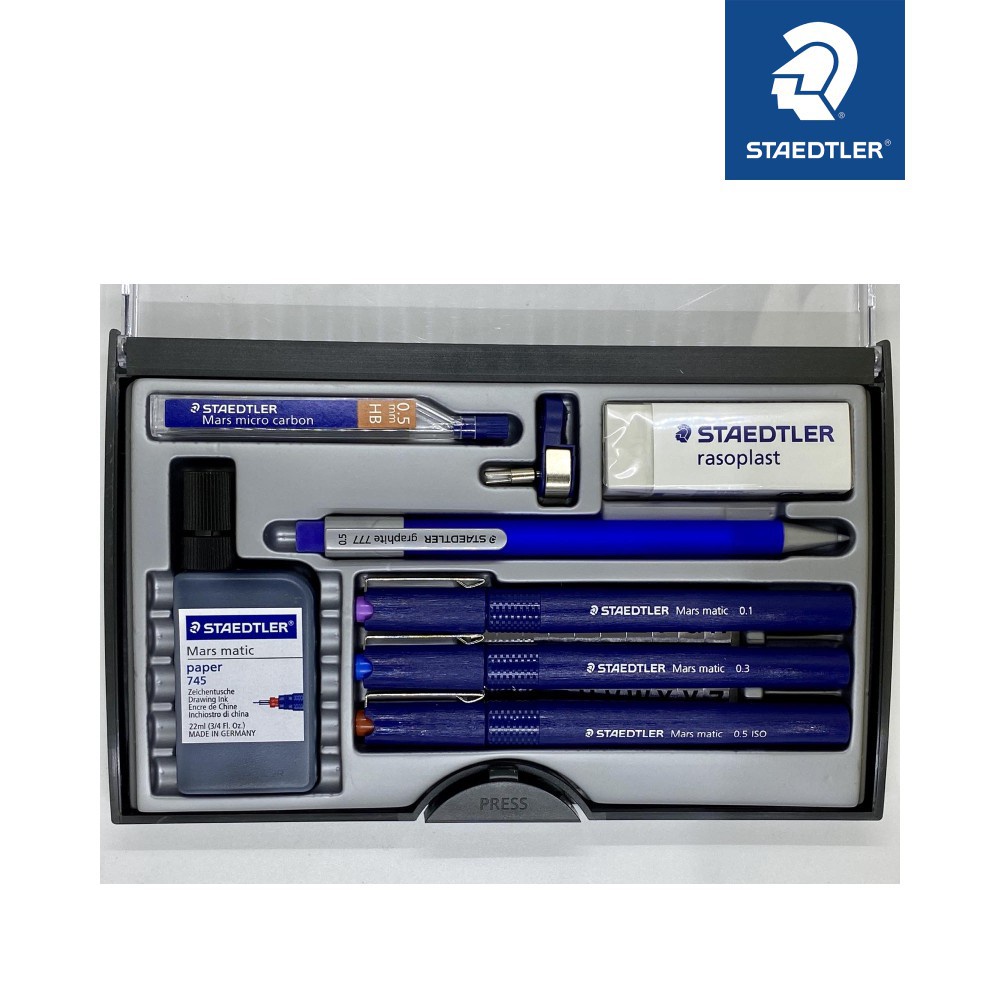 STAEDTLER Mars Matic Technical Pen Set 700 (College Set, with Eraser