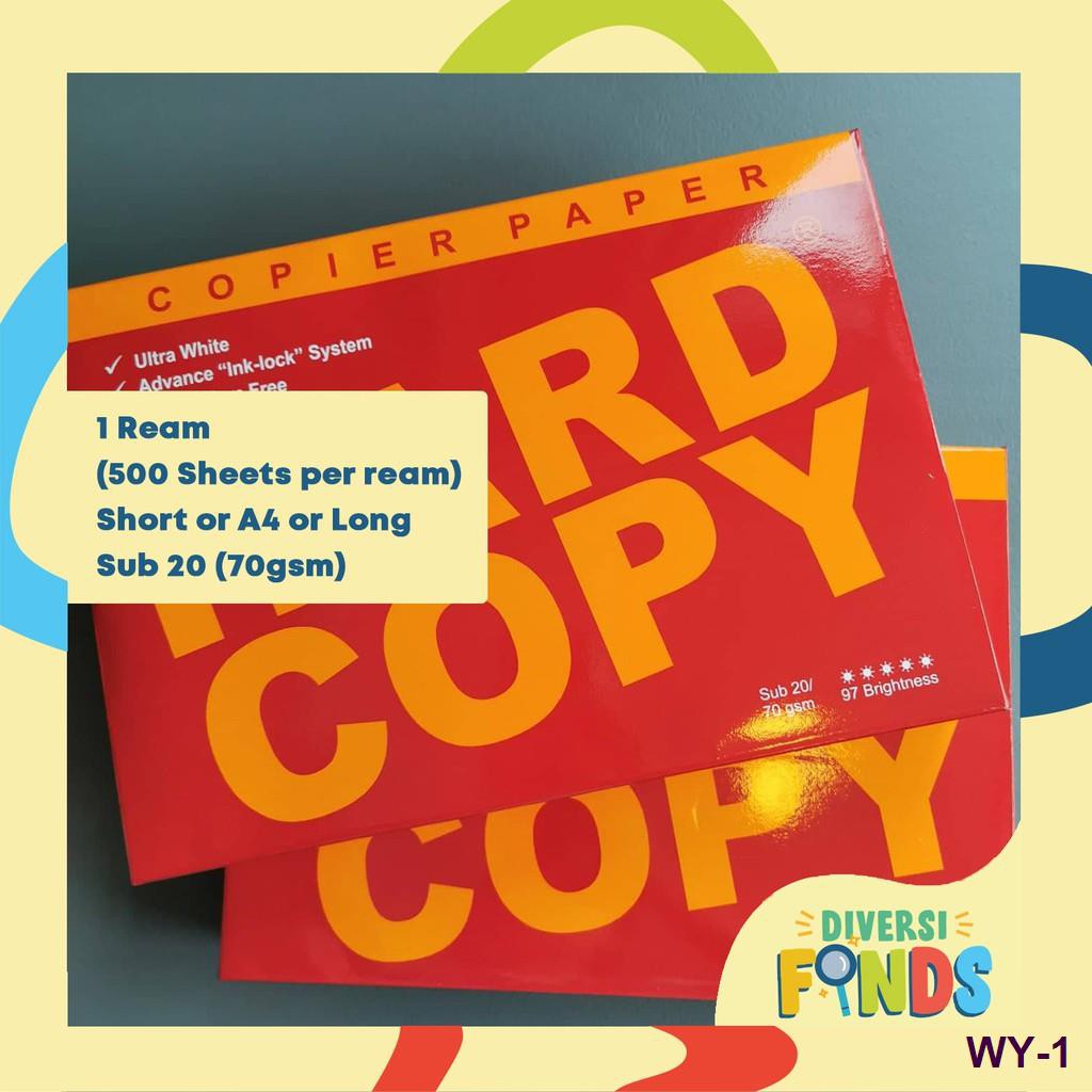 ON STOCK!! Hard Copy or Hardcopy One Bond/Copier Paper Short, Long and