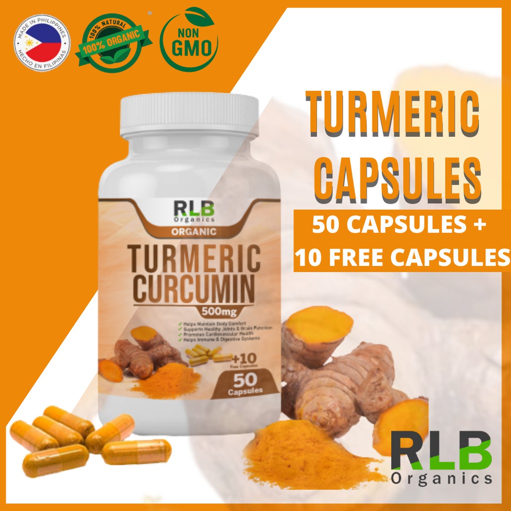 Organic Turmeric Capsules Highest Potency Curcuminoids,Made w/ Pure