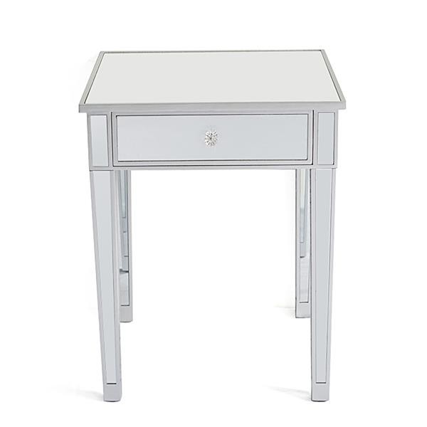 Their every nightstand and bedside table can be ordered with mirrored drawer fronts. Modern And Contemporary Large 1 Drawer Mirrored Nightstand Bedside Table Shopee Philippines