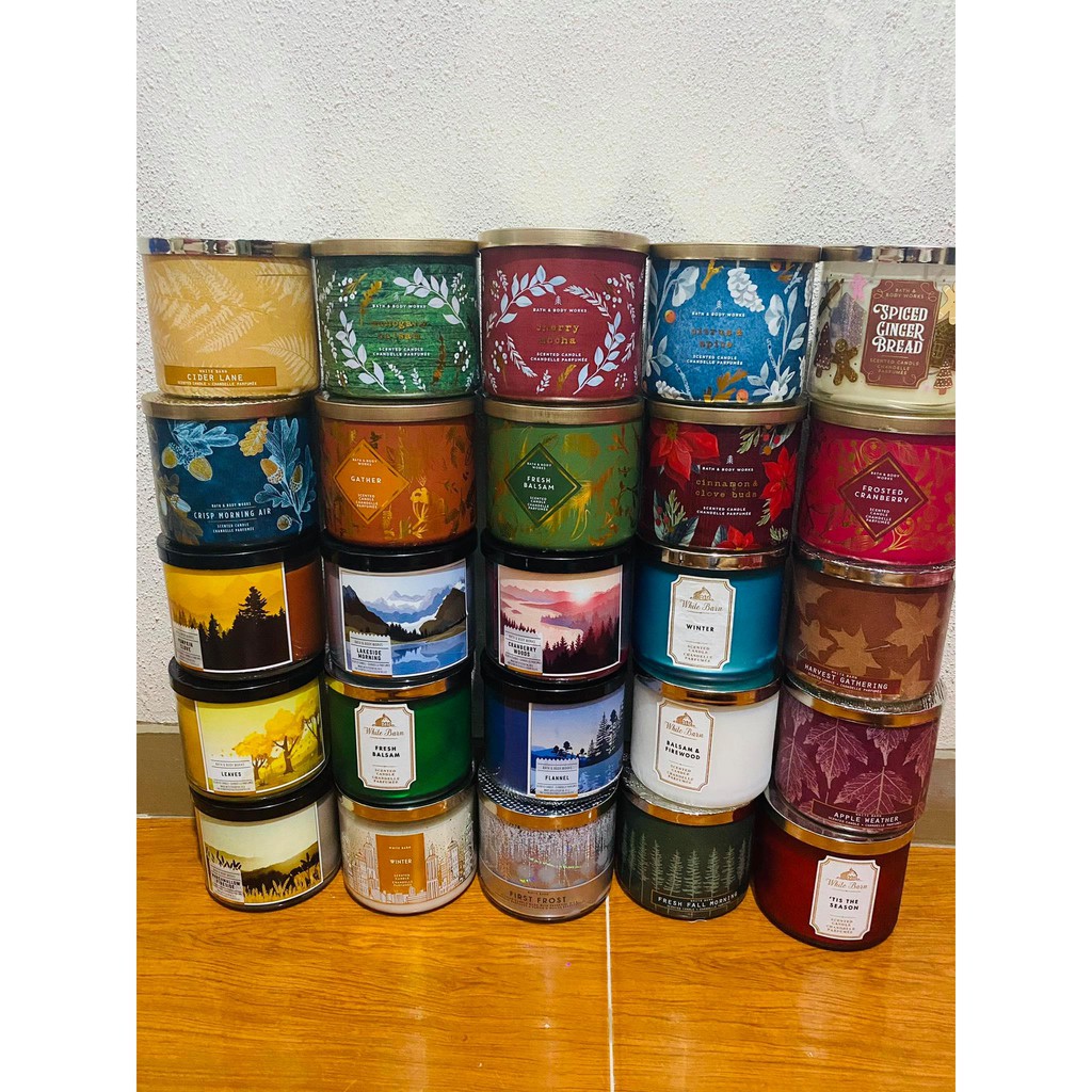 COD/ BATH AND BODY WORKS 3 WICK CANDLE/ BBW CANDLES/ SCENTED CANDLE/ 3